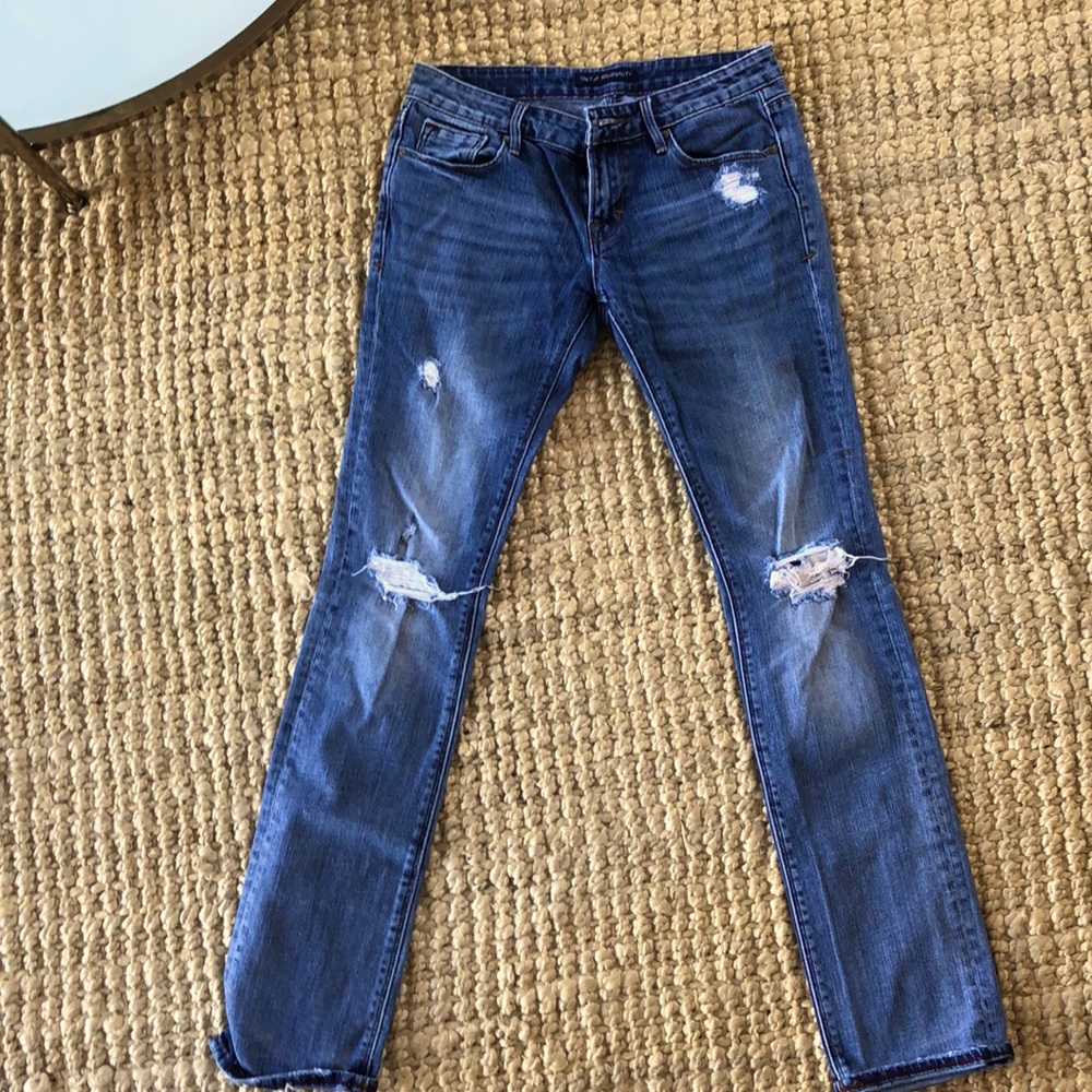 Cult of Individuality distressed straight leg jean